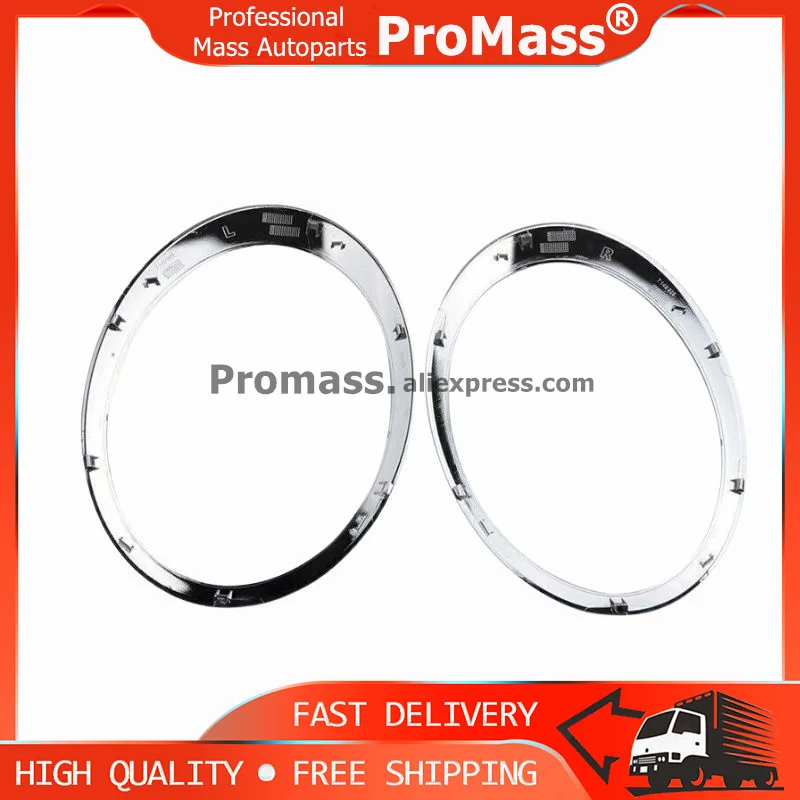 51137149905 51137149906 Gloss Black/Silver Plated Car Headlight Frame For MINI Cooper S R56 R57 R55 Clubman 2007-2015 NEW