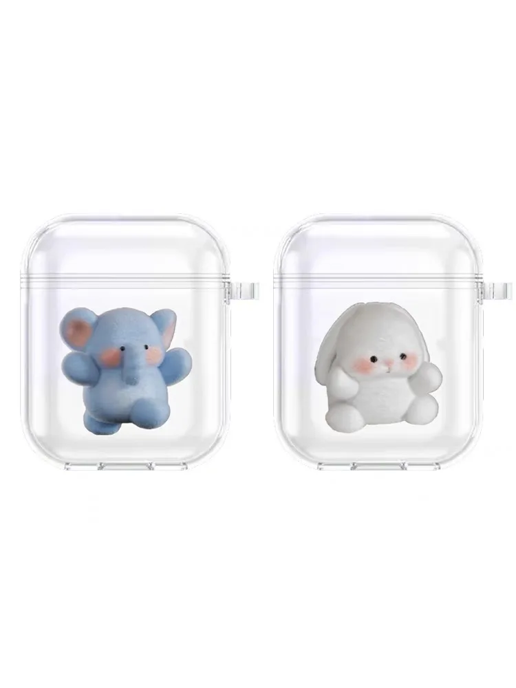 

Ins Little Elephant and Little Rabbit Case for Airpods Pro 2 2nd Earphone Charging Box Bag Cover for Airpod 1 2 3 Soft TPU Shell