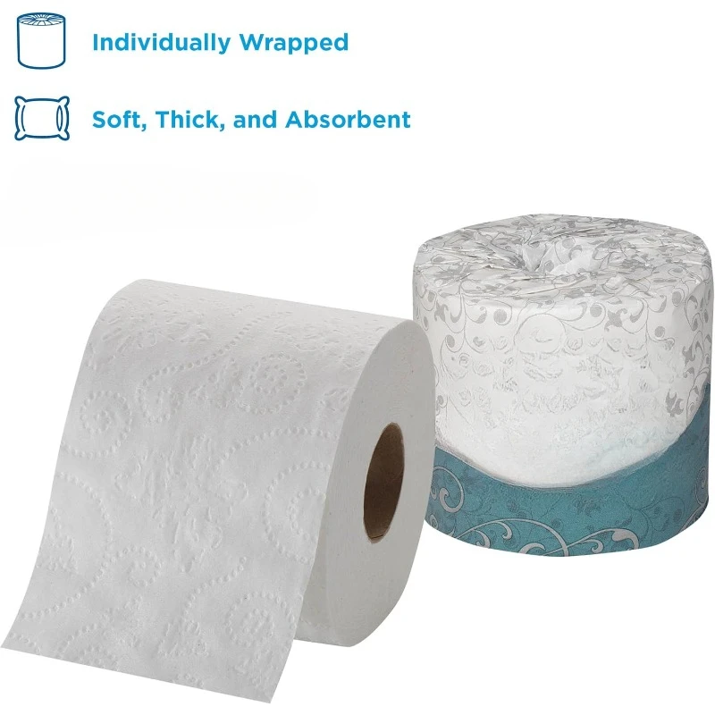 

Soft Toilet Paper, Bulk Case of 80 Rolls, 450 Sheets Per Roll, Individually Wrapped, 2-Ply Soft and Strong Toilet Tissue