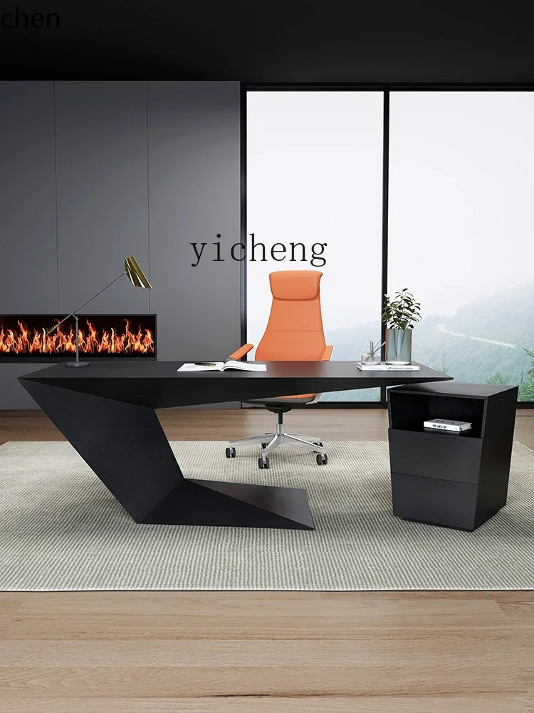 مكتب تنفيذي HT، مكتب فردي بسيط وحديث، مكتب منزلي عالي الجودة، مجموعة مكتب وكرسي