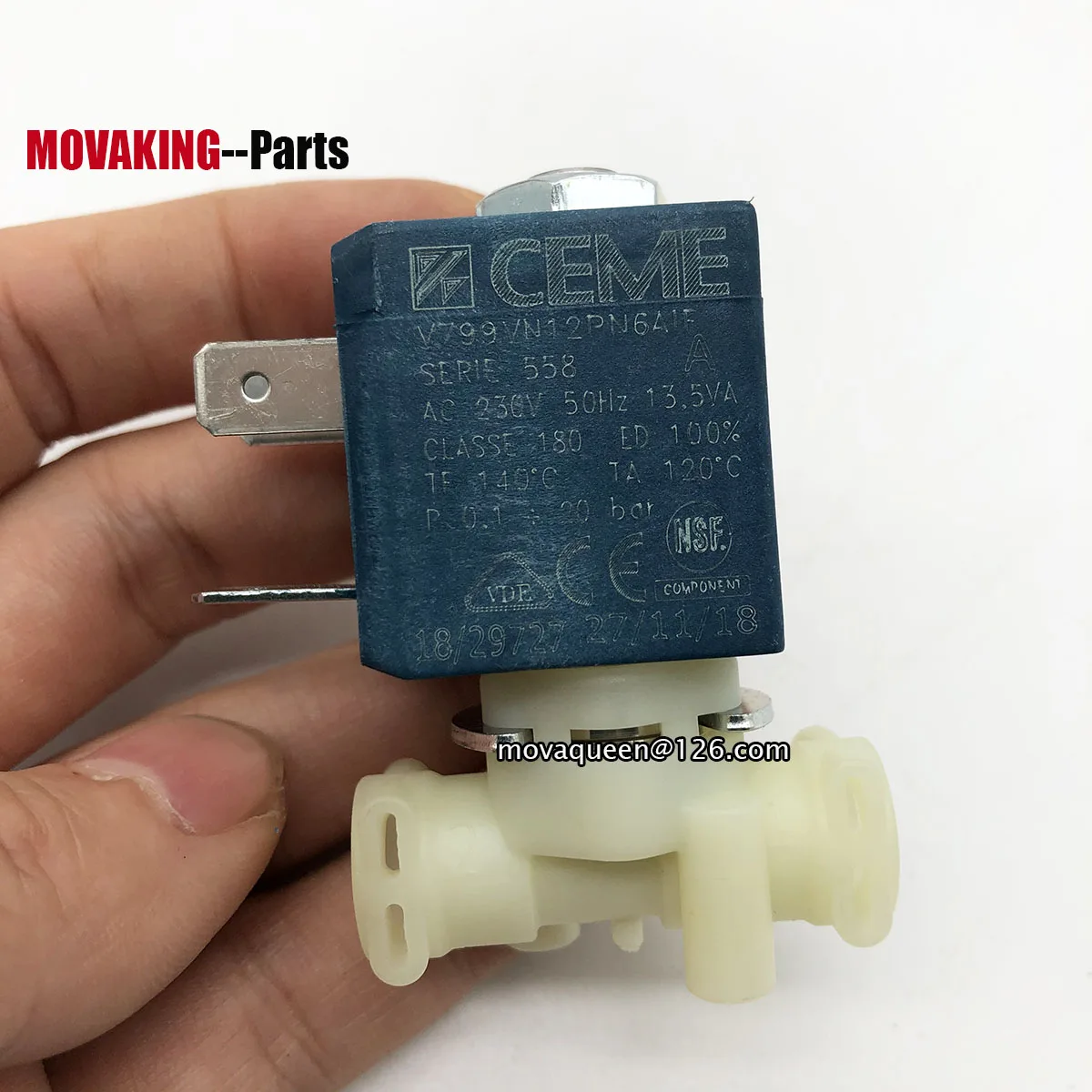 Espresso Machine Spare Parts AC220V SERIE 558 0.1-20bar V799VN12PN6AIF V799 Steam Valve Water Valve Solenoid Valve