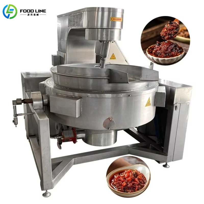 High-Efficiency Food-Grade 304 Stainless Steel Commercial Planetary Stirring Pot for Rich Jam & Creamy Sauce Processing