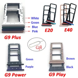 Replacement For Moto G9 Play / G9 Plus / G9 Power E20 E30 E40 SIM Card Tray chip slot drawer Holder Adapter Accessories + Pin