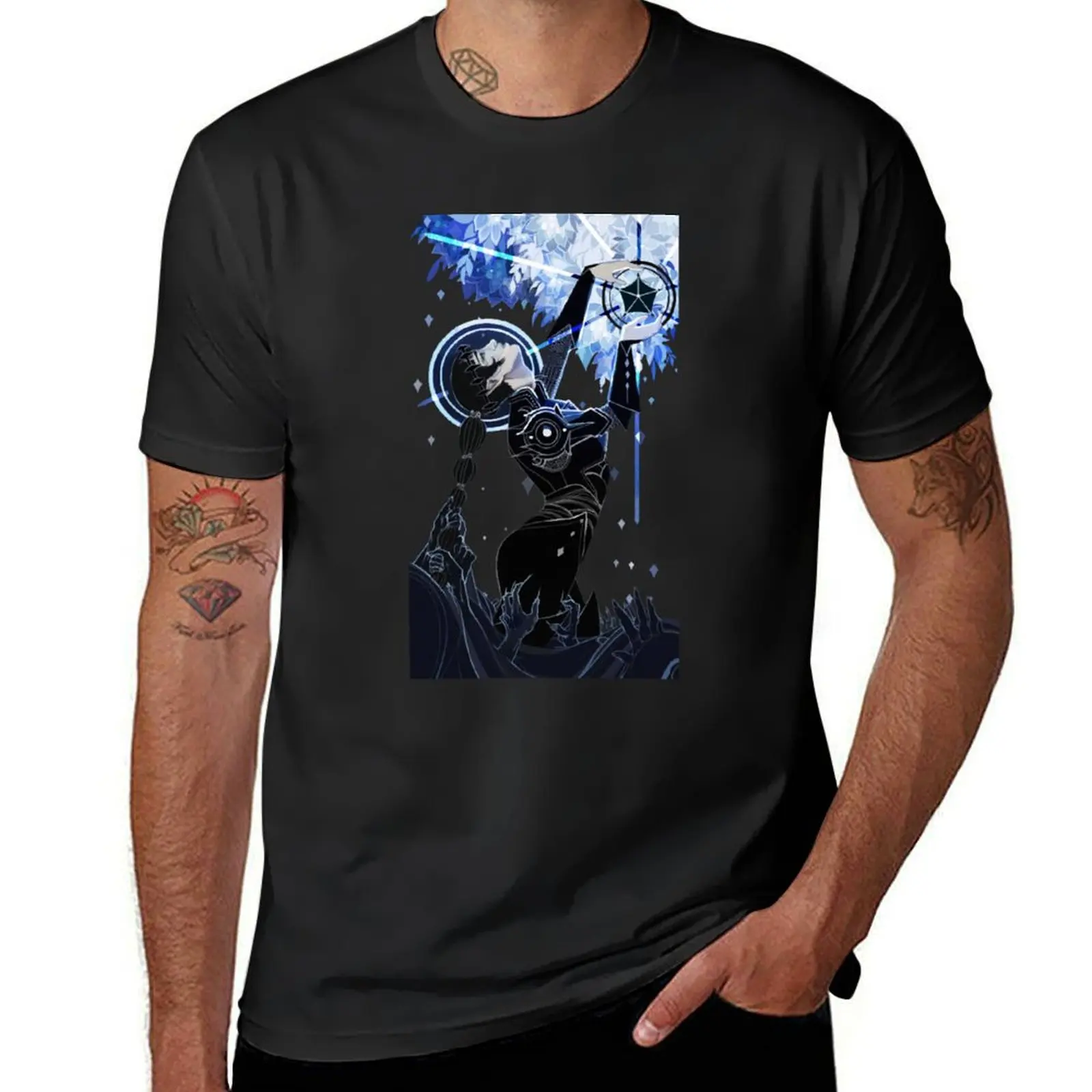 Shadowheart Baldur_s_ Gate Tarot Style T-Shirt boys whites plain mens graphic t-shirts anime