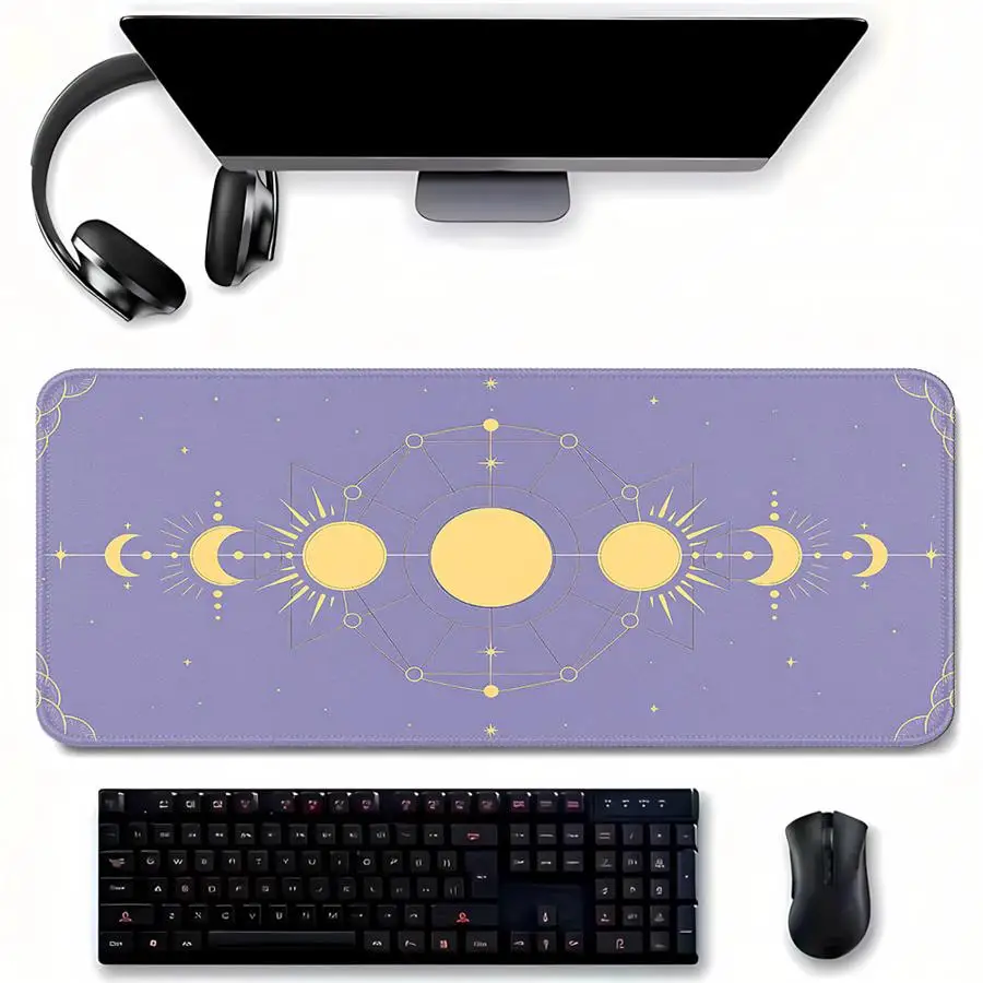 

Celestial Sun Moon Art rubber Mouse Pad Desk accessories Game Console Pad office Pad Keyboard Mouse Pad Computer Laptop Pad