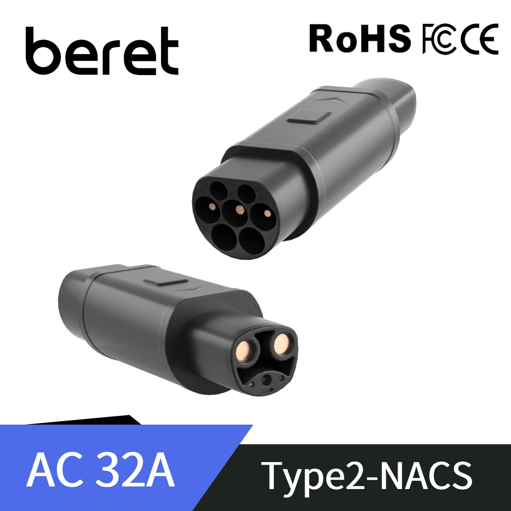 

Type2 to Tesla Adapter AC 7.2KW Fit for Type2 EV Charger Fit for Tesla Model S/X/3 Not Fit Tesla Charger/Type2 Charging Station