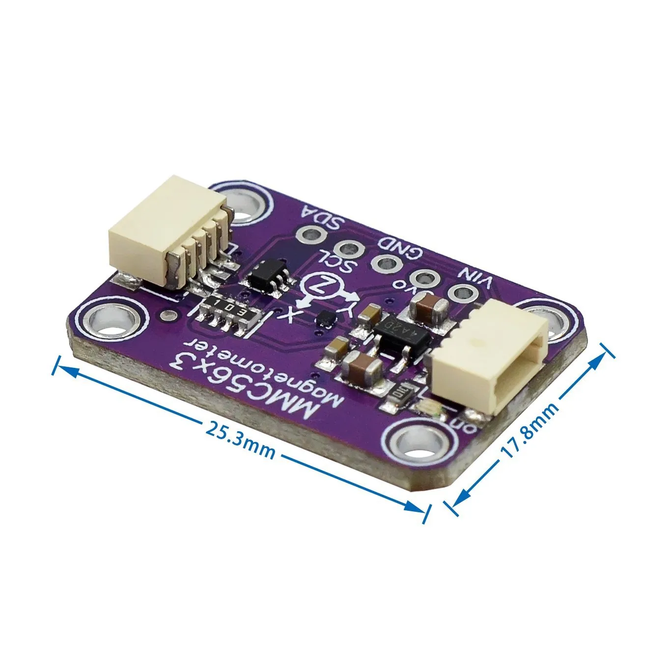 Magnetometr trójosiowy MMC5603 do interfejsu STEMMA QT/do Qwiic