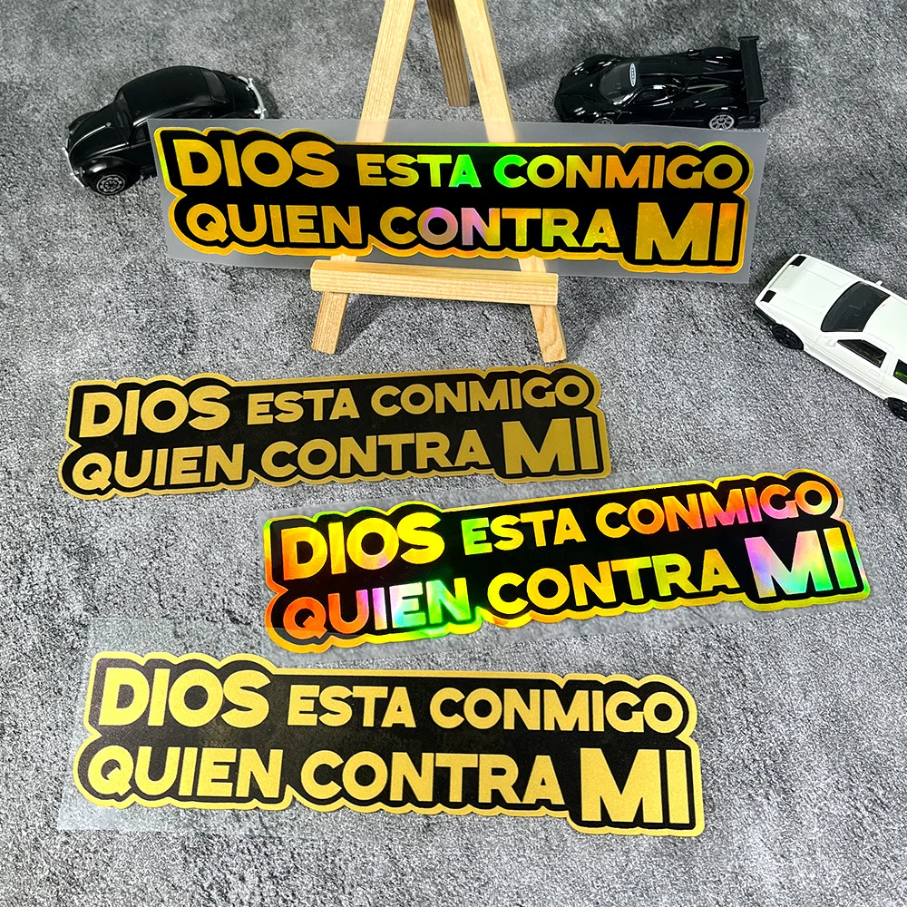 

Body Decor Decal, Suitable for Colorful Gold with God Motorcycle Waterproof Sticker, Christian Jesus Faith Fashion