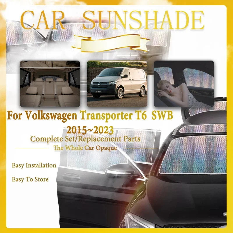 Fit For VW Volkswagen Transporter T6 SWB 2015~2023 Car Window Sunshade Cover Sun Protection Window Visor Shield Auto Accessories