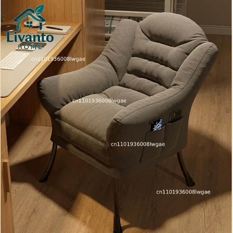 

Breathable Lazy Sofa with Thickened Cushion Durable Computer Chair for Living Room Easy-to-Wash Leisure Chair for Balcony Use
