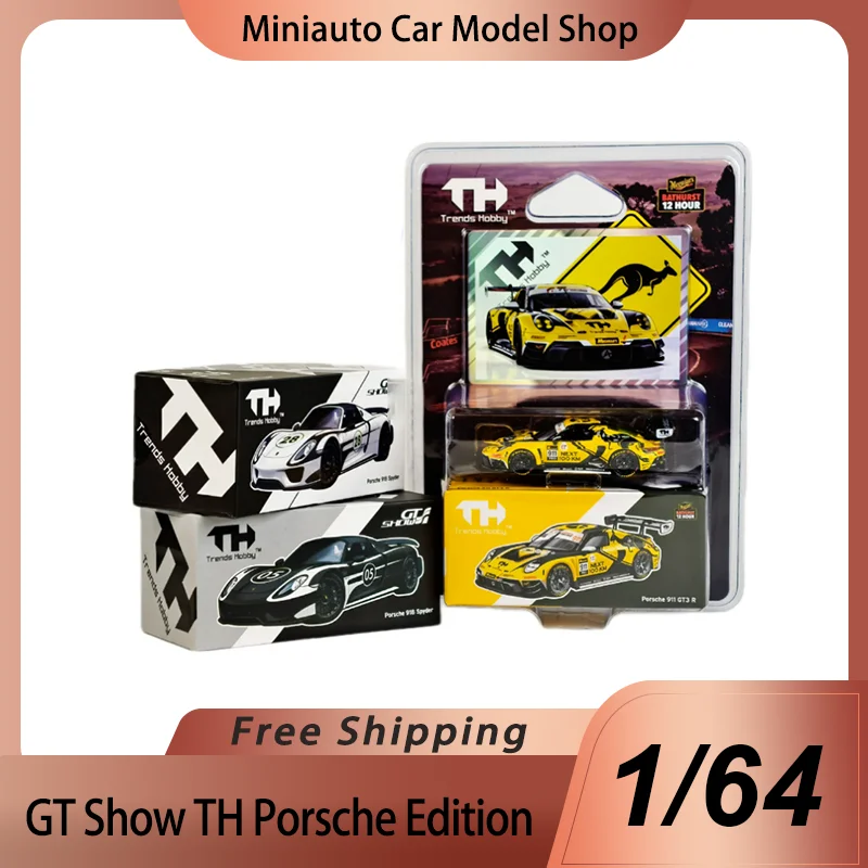 

New In Stock Trends Hobby 1:64 Porsche 911 Gt3 R Racing Bathurst 12 Hour 2026 Gt Show Alloy Miniature Diecast Model Toy Gift