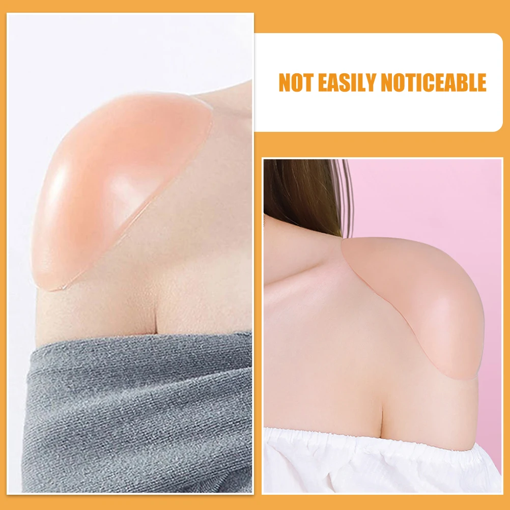 1 زوج منصات الكتف سيليكون غير مرئية ذاتية اللصق عدم الانزلاق قابلة لإعادة الاستخدام للنساء الرجال الملابس فساتين الدعاوى تي شيرت رفع