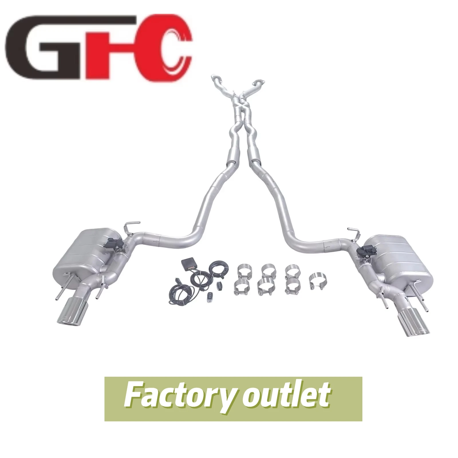 Exhaust  Pipe for 2011 Cadillac CTS 3.0L with 304 Stainless Steel Adjustable Valve Exhaust System with Muffler ，Customizable