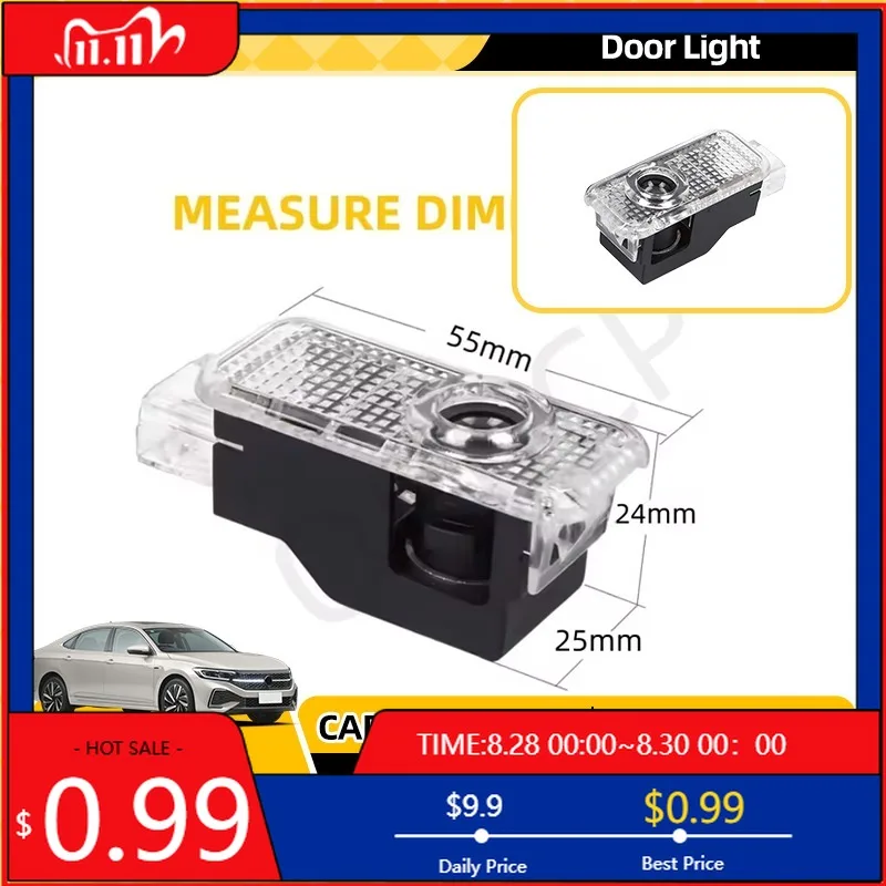 

Капоты для ламп, 2 шт., светодиодные лампы для дверей автомобиля, лампы для украшения интерьера, аксессуары для VOLKSWAGEN VW Passat B5 B5.5 Touareg 7L P