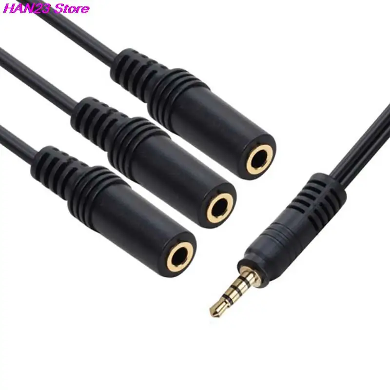 3.5mm 3 Way Port Aux Multi Headphone Earphone Audio Splitter Adapter 3.5mm Jack HUB Splitter Audio Cable 1 Male to 3 Female