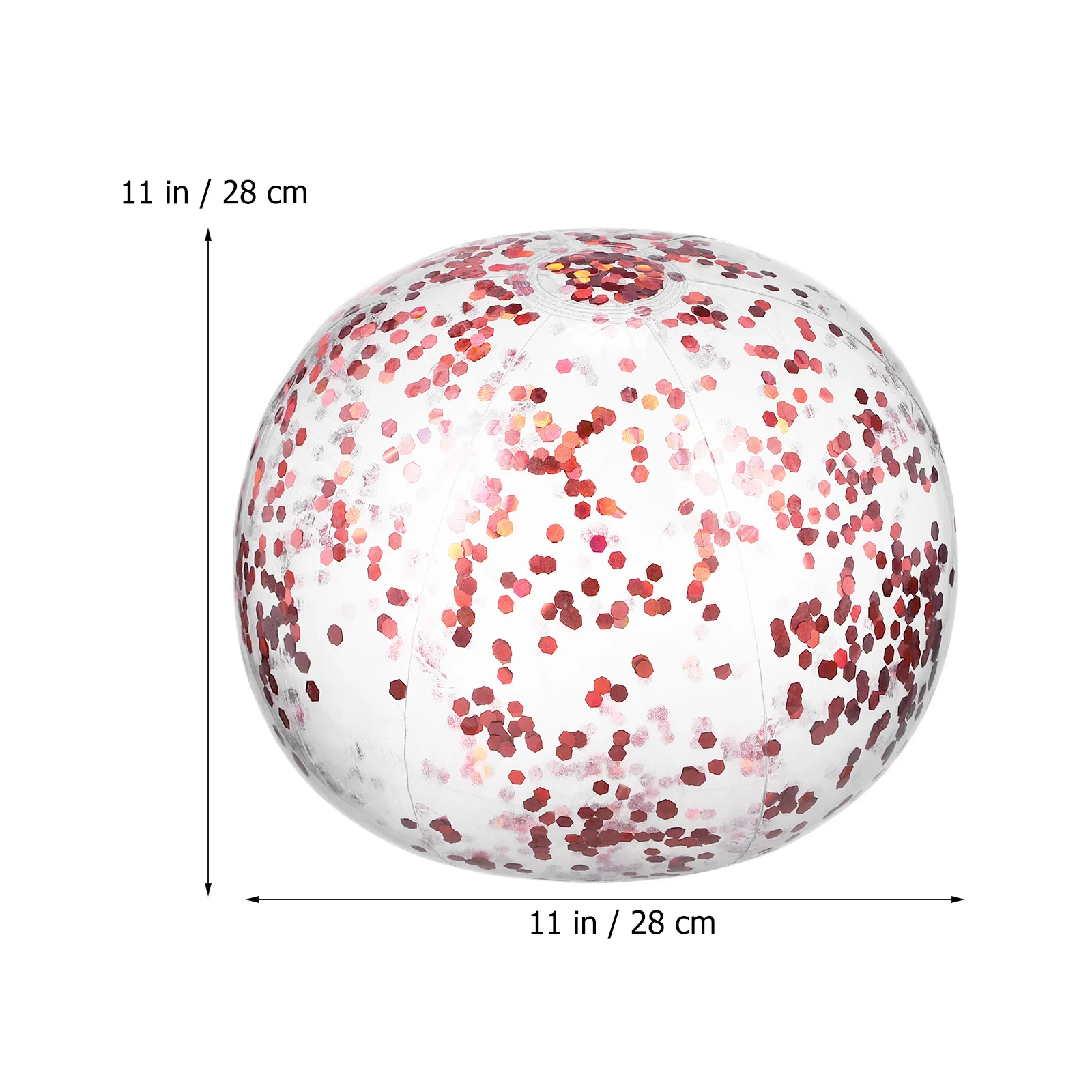 

40cm Rose Sequins Inflatable Beach Glitter Inflatable PVC Reusable Pool Toy Kids Class Vacations Games