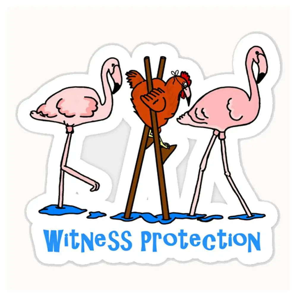 Witness Protection Waterproof Stickers For Decorating Car Windows Motorcycles And Computers.