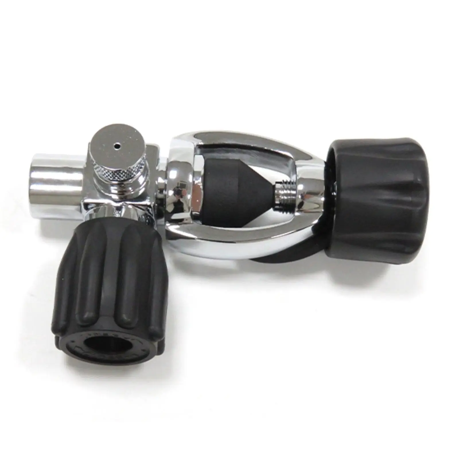 Diving Cylinder Charging Connector 3500 PSI Built in Bleed Valve Chrome Gate Valve for Underwater Use