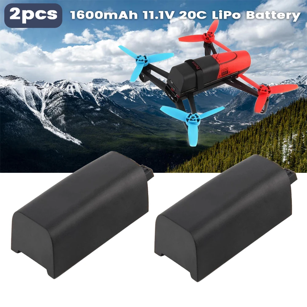 2PCS 1600mAh 11.1V Replacement Battery For Parrot Bebop Drone 3.0 Quadcopter RC