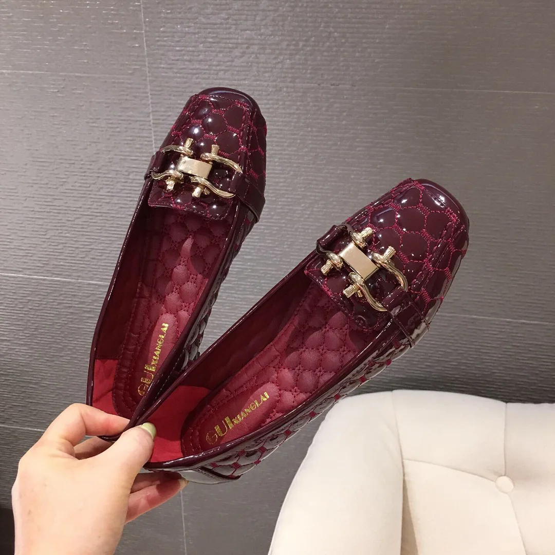 2025 Spring New Ballet Women's Shoes Soft Bottom Large Square Head Comfortable Flat Bottom Casual Women's Shoes Size 35-42 view 2
