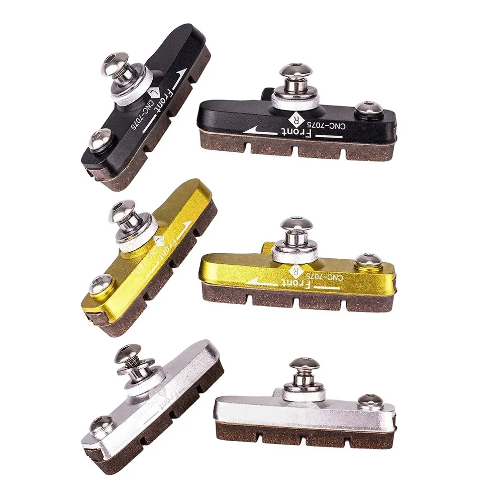 Cork Compound Carbon Rim Brake Pads With CNC Aluminum Alloy Holder Professional Cycling Accessories For Road Bike C Caliper