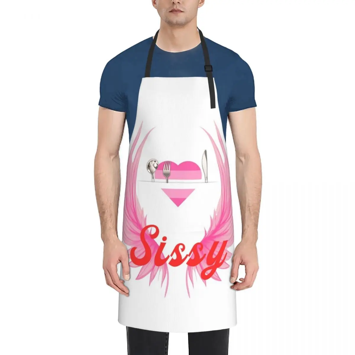 

Sissy Angel Wings Transgender Heart Flag Apron Salon Teacher Things For Home And Kitchen Apron