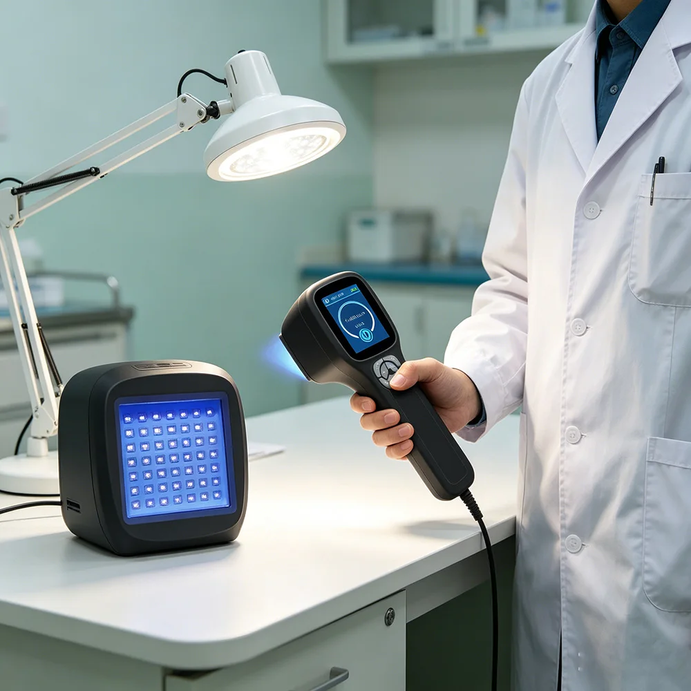 

GOVW Uvb Light Therapy At Home Vitiligo Phototherapy Lamp 308nm Handheld Ultraviolet Light Therapy for Psoriasis White Spots