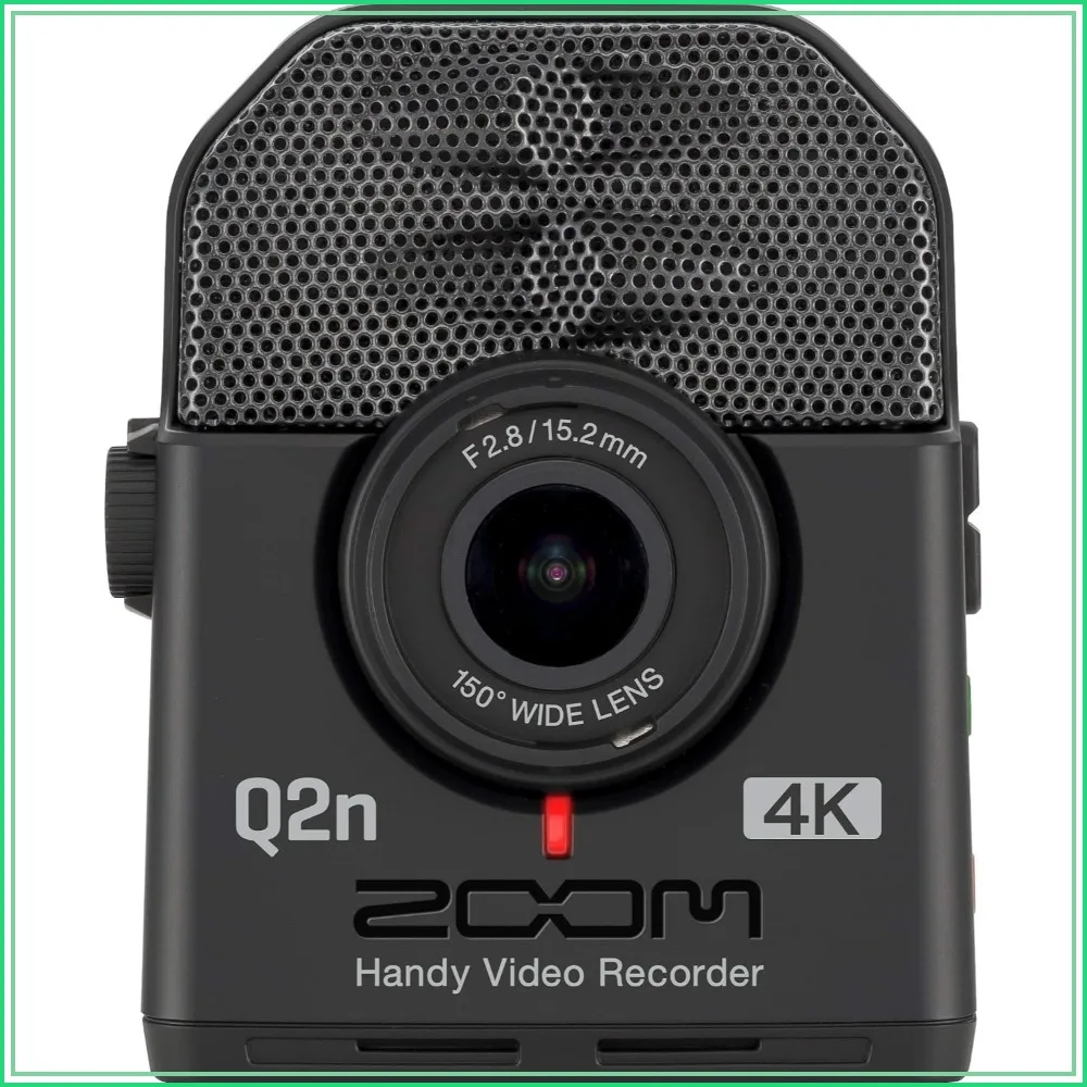 4K Video Recorder for Music & Streaming with Stereo Mics, Webcam Mode, Wide-Angle Lens