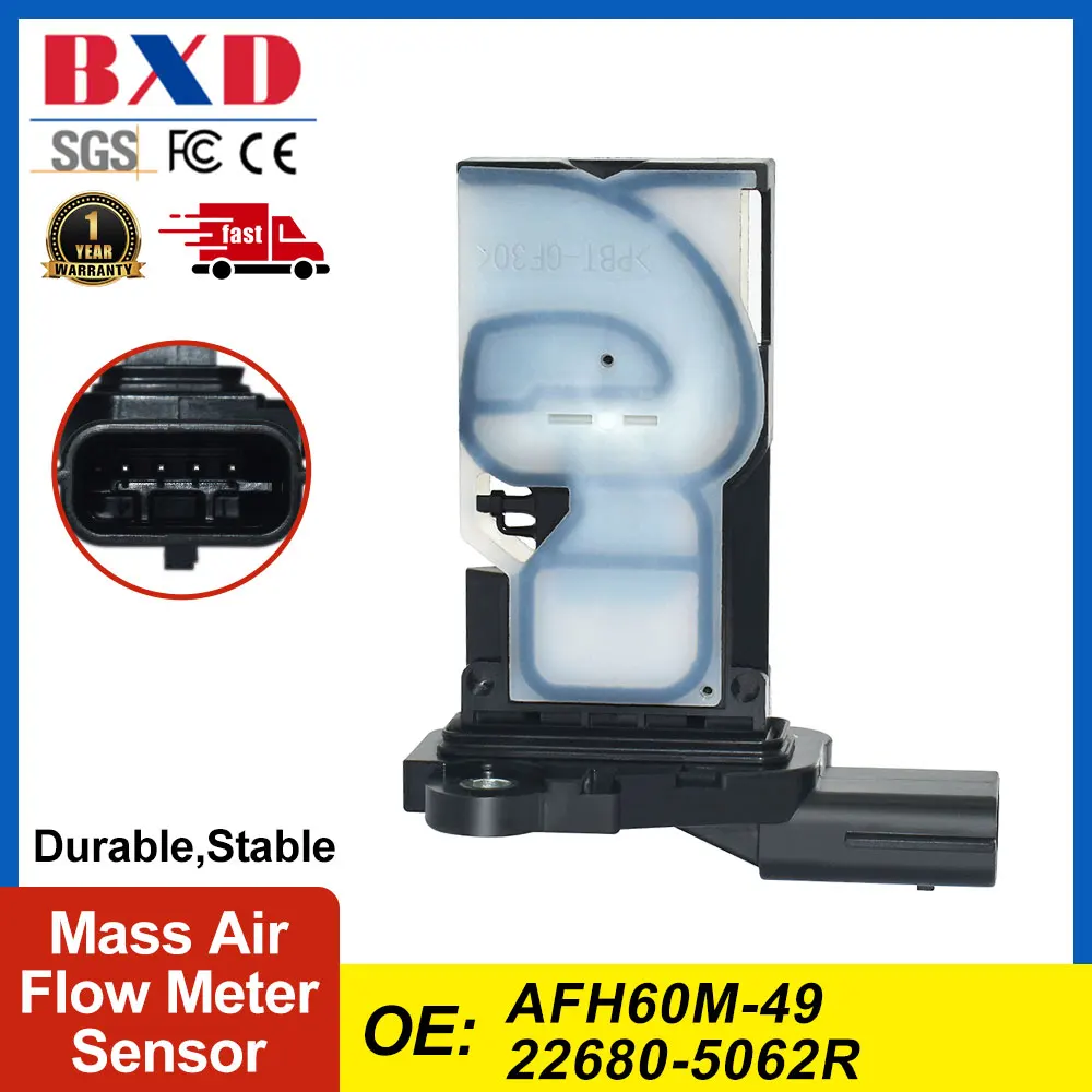 

MAF Mass Air Flow Meter Sensor AFH60M-49 22680-5062R AFH60M49 226805062R For Car Parts
