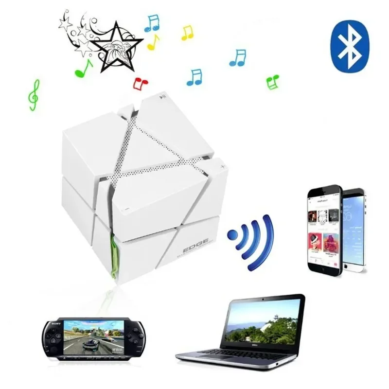 Subwoofer radio Altoparlante Bluetooth Scheda audio Soundbox HIFI portatile LED Cube Stereo Mini Super SoundBox Supporta schede FM TF