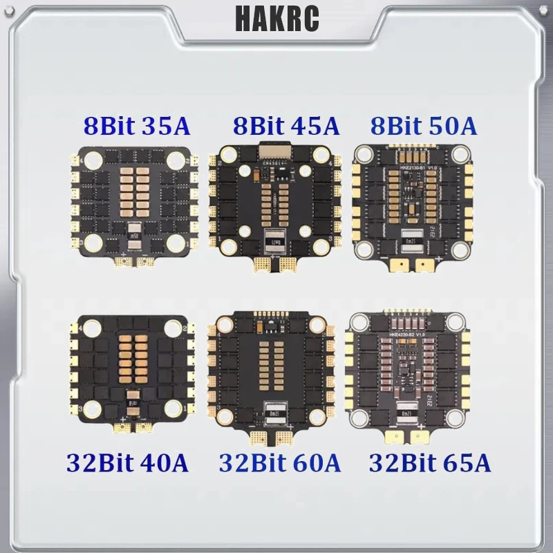 

HAKRC 8BIT 35A /45A/50A BLheli_S 32BIT 40A /60A/65A BLHeli_32 2-6S 4In1 Brushless ESC for RC FPV Racing Drone