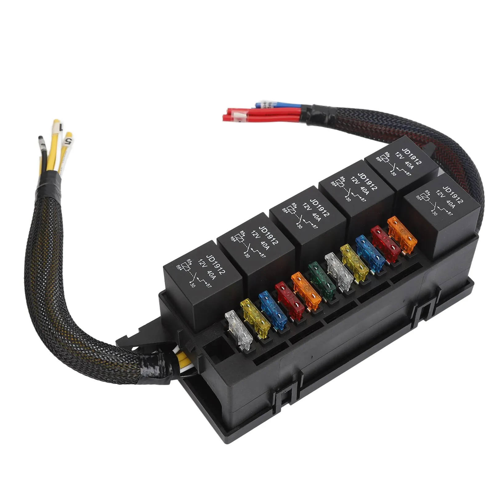 

Relay Box 12V 6 Relay 11 ATC ATO Waterproof Relay Block Box for Car Yacht Boat Relay Box Relay Crimp Terminal Box