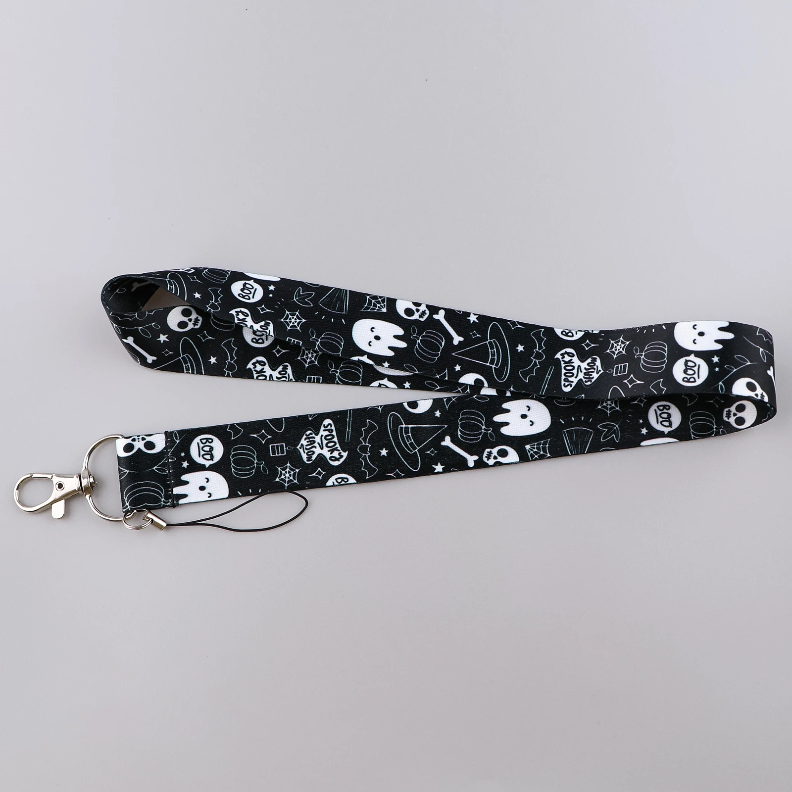Halloween Ghost Lanyards for Keys Witch Neck Strap ID Card Gym Phone Straps USB Badge Holder DIY Hang Rope Phone Accessories