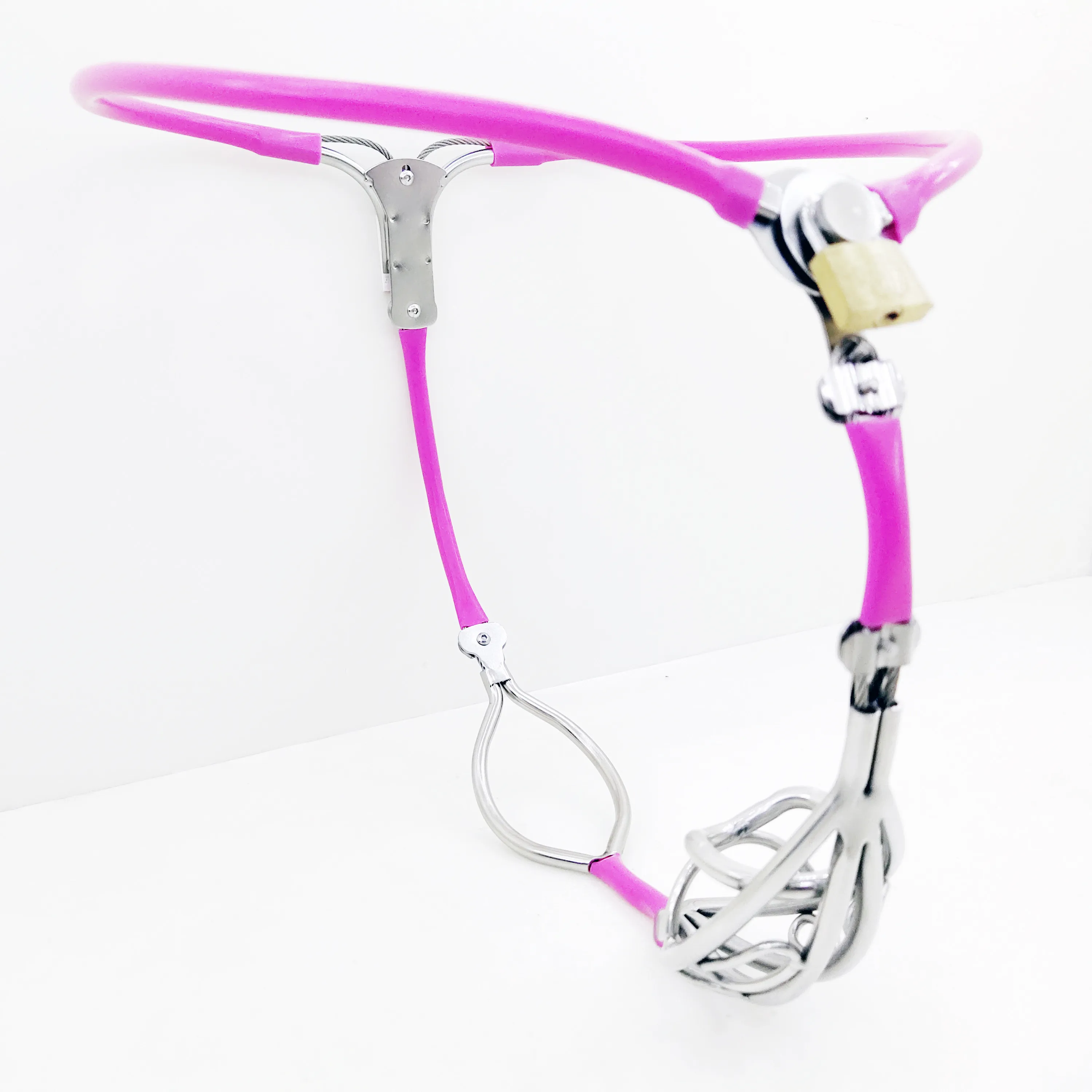 Stainless Steel Male Invisible Hollow Chastity Belt Strap on Cock Cage Lockable Panties BDSM Bondage Penis Restraint Device