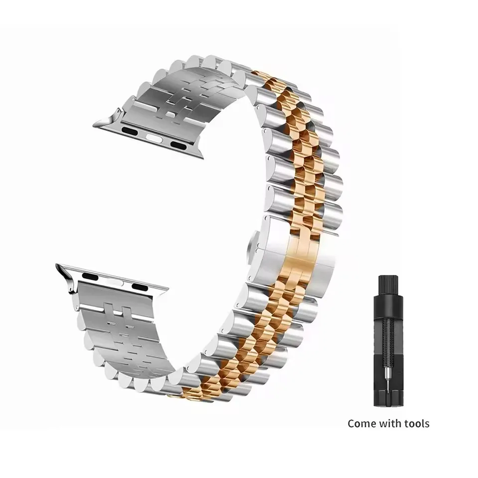 Edelstahlarmband für Apple Watch 45mm Ultra 49mm 44mm 40mm 46mm 42mm 38mm Metall-Uhrenarmband iWatch Series 10 9 8 7 SE