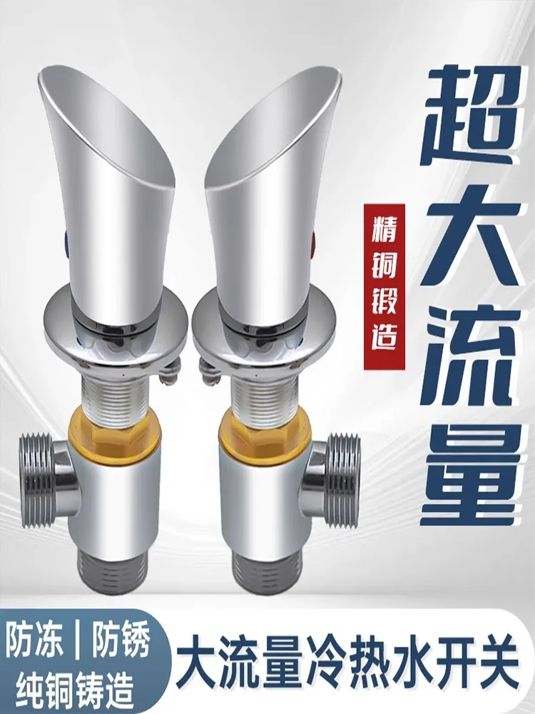 

Large flow waterfall bathtub faucet 6 minutes 1 inch concealed hot spring bubble large flow hot and cold