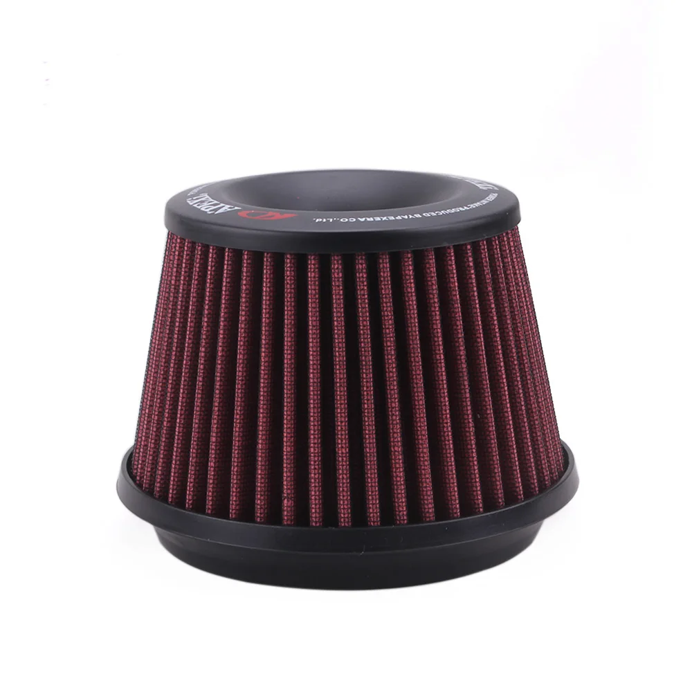 Universal Car Intake Air Filter 76mm Dual Funnel Adapter Air Cleaner Protect Car Intake Air Filter kit Your Piston With Logo