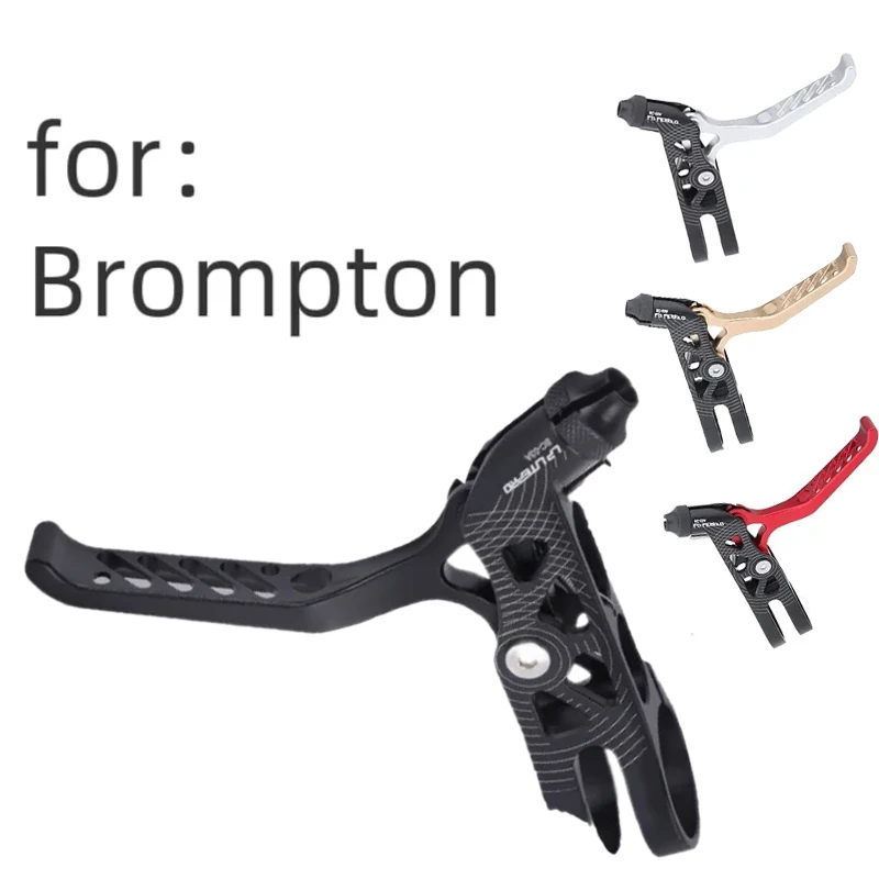 

for Brompton Bmx Folding Bike Double Brake Lever Red Gold Brake Levers CNC Ultralight Aluminum alloy Bicycle Brake Lever