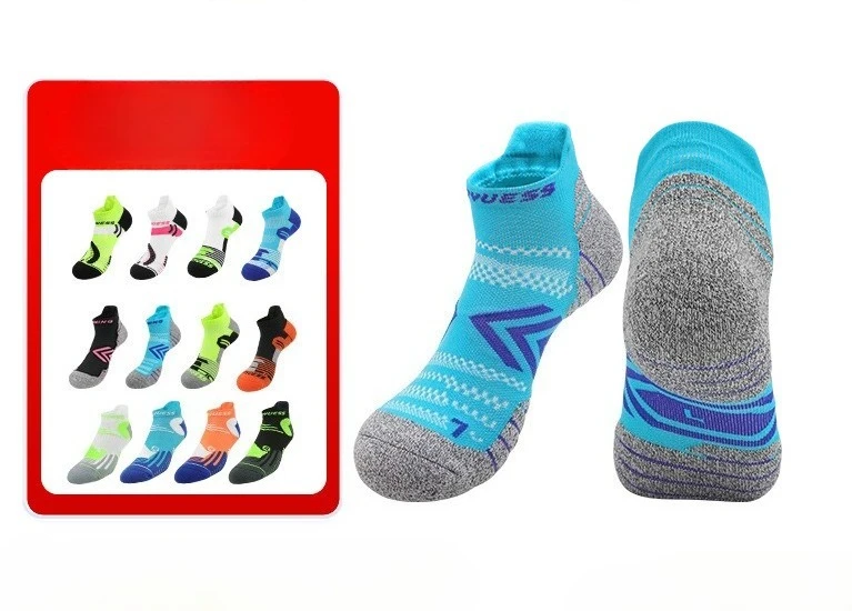 

Running Socks Breathable Terry Bottom Sports Socks for Cycling Badminton