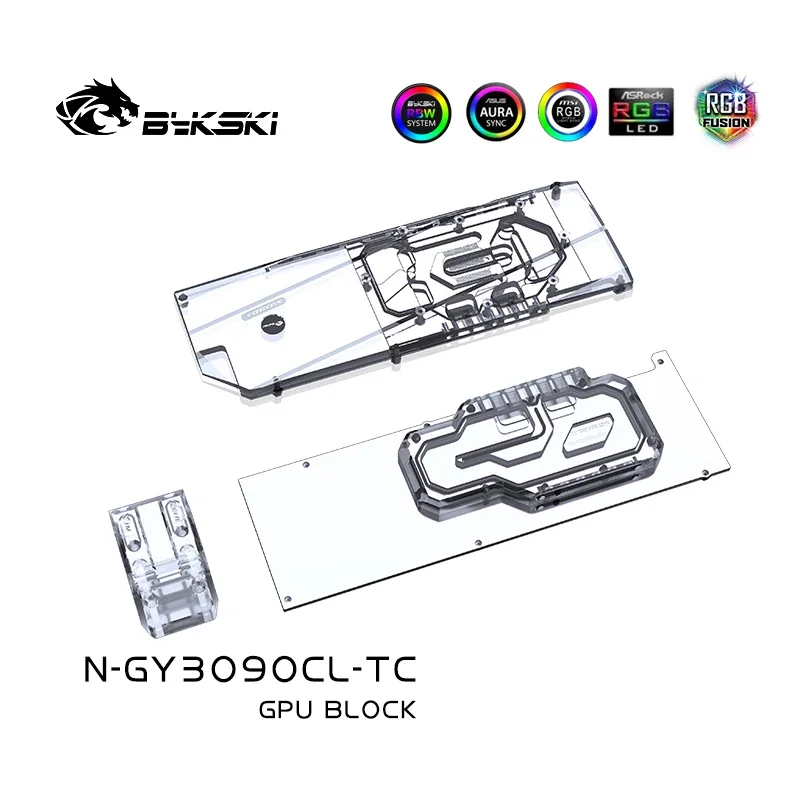 Bykski N-GY3090CL-TC Water Block Use for GALAXY RTX 3090 24GB Classic/Blower Bulk Backplane Water Cooling GPU Card Radiator