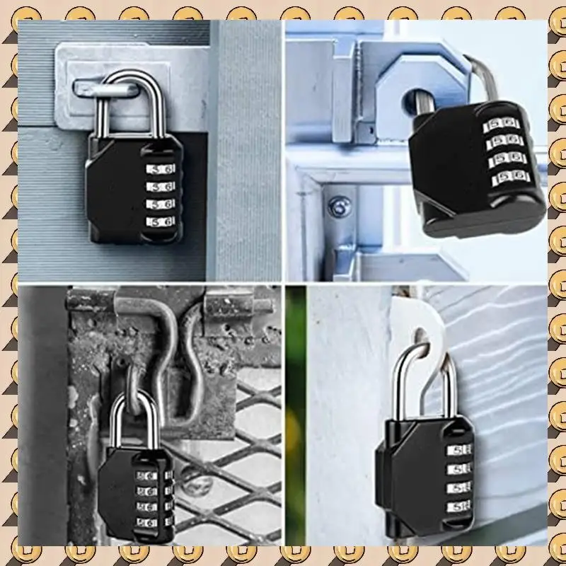 2 шт. 4-значный комбинированный замок для спортивных шкафчиков, заборов, ящиков для инструментов и шкафов с пряжками, простой в использовании