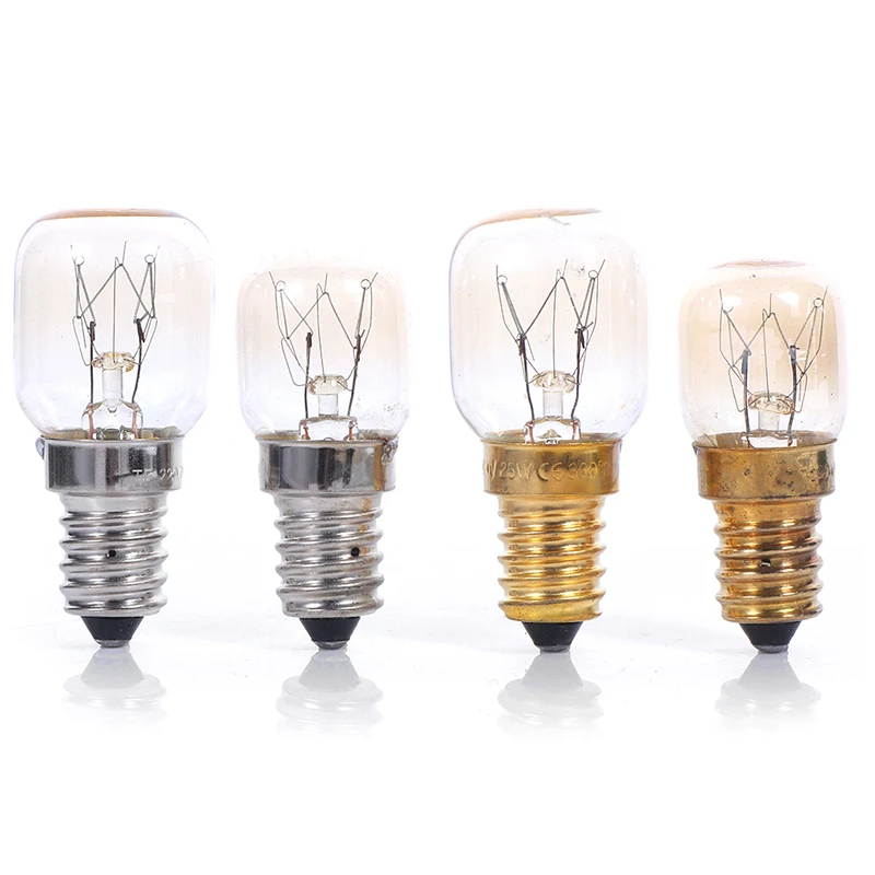 High Temperature Bulb 15W 25W E14 300 Degree Microwave Oven Light Bulbs Tungsten Filament steamer Lamp Bulbs Salt Light Bulb