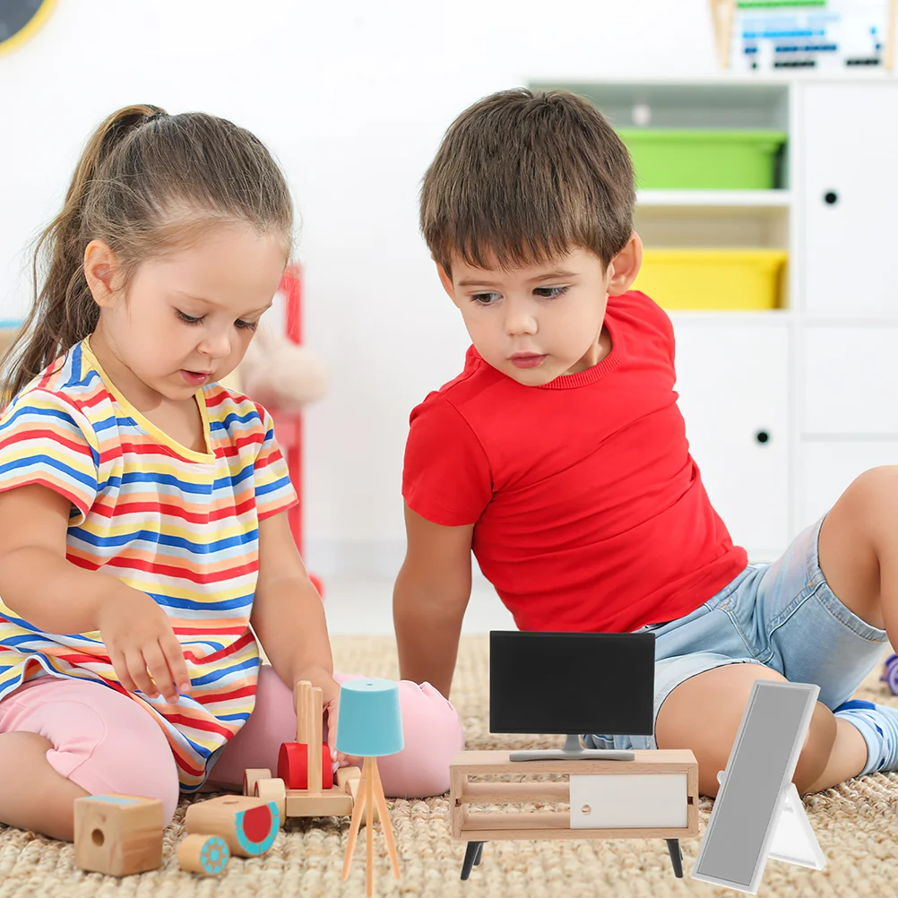 Casa de bonecas mini acessórios de quarto móveis cena adereço brinquedo decoração em miniatura criança