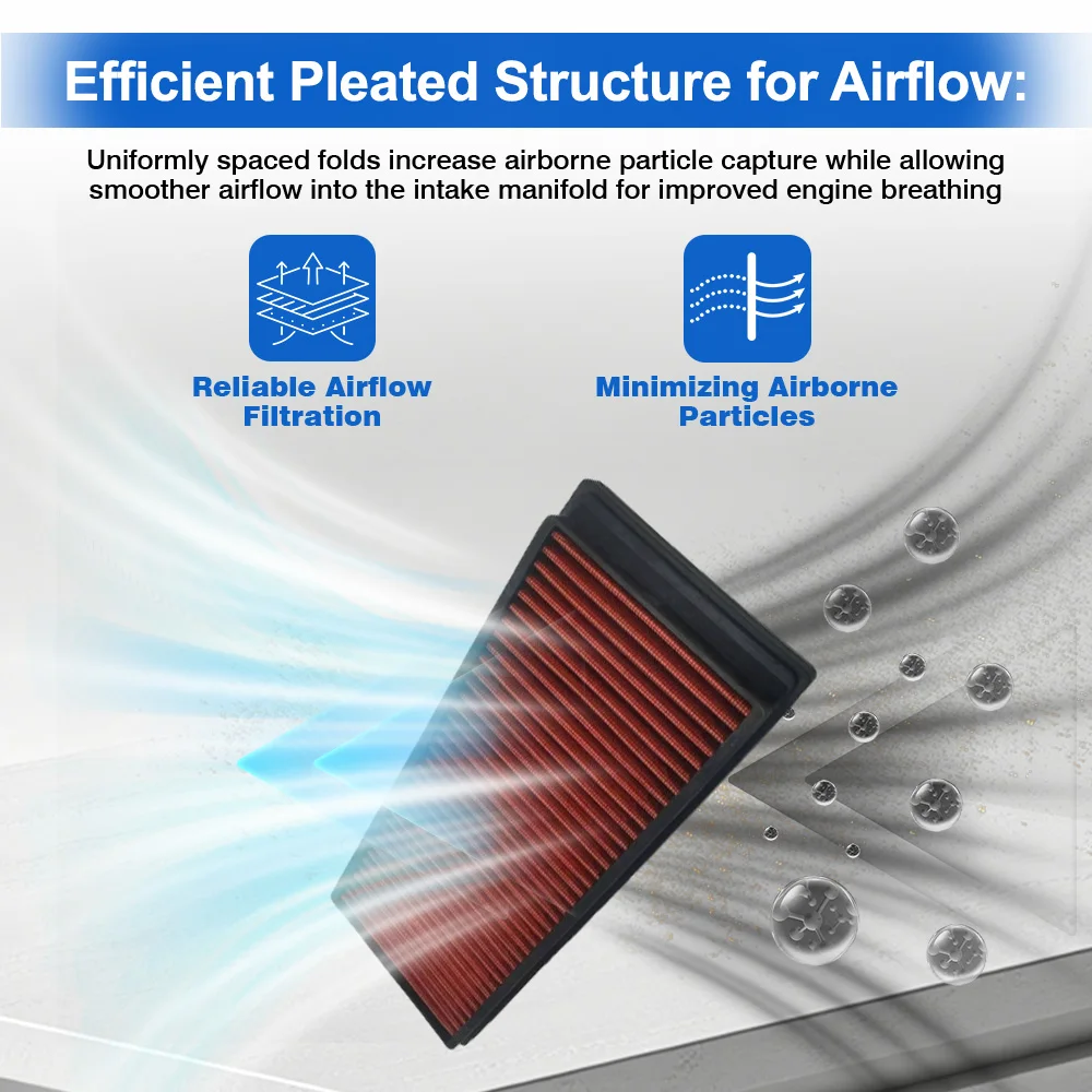 

For Audi A3 A4 A5 A6 Q3 Q5 Volkswagen BEETLE CC GOLF JETTA PASSAT TIGUAN Car Engine Air Filter Element 1K0129620D 1K0129620F