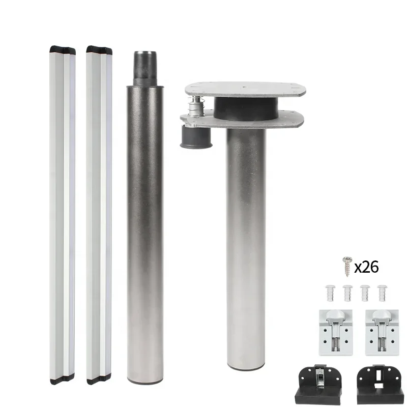 

High Quality Aluminum Alloy Double-layer Table Leg Which Is Adjustable Movable Detachable Motorhome RV Table Legs