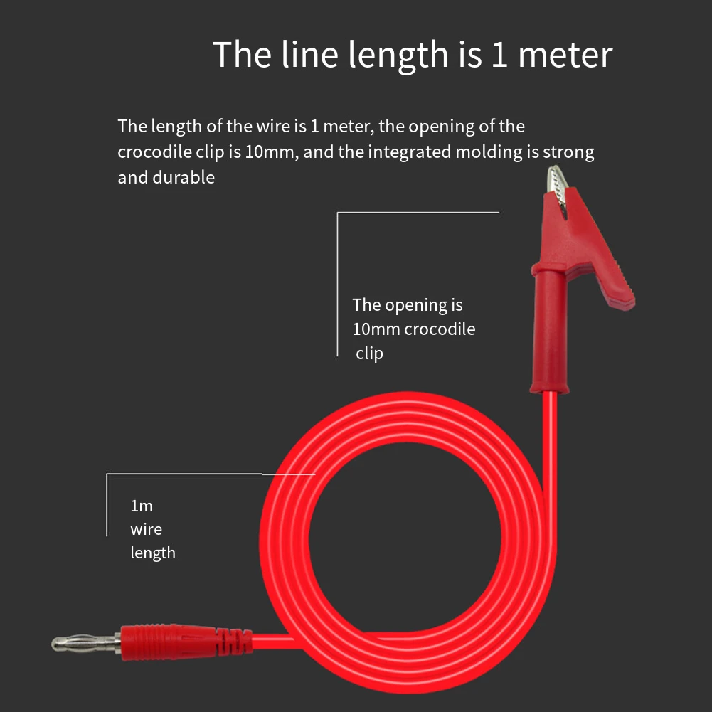 Electrical Testing Test Crocodile Clips Test Cable Electrical Test Adapter RC Hobby DIY Parts Solid Copper Wire Wide Application