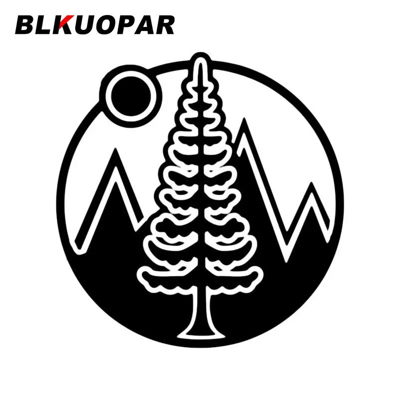 

BLKUOPAR Tree Mountain Sun Medal Beautiful Car Stickers Creative Personality Decal Air Conditioner Windshield Caravan Car Lable