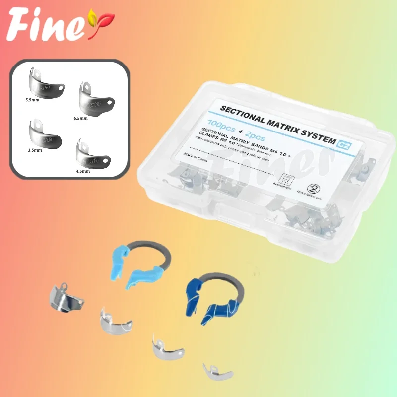 

Finer стоматологические матричные ленты, зажим, секционная контурная матричная система, металлические матрицы, никель-титановое зажимное кольцо, стоматологические инструменты