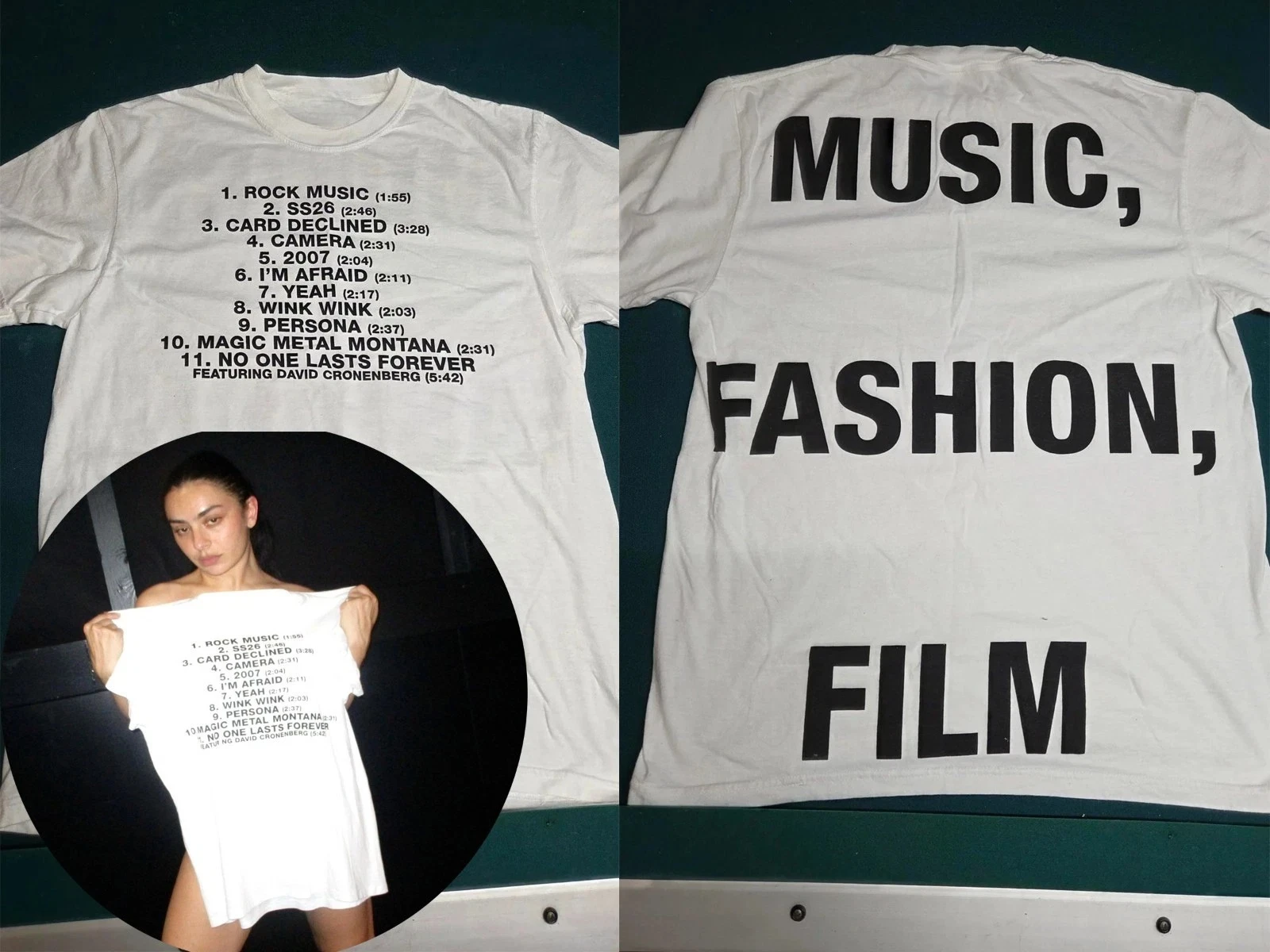 2026 New Music Fashion Movie Album Pattern Casual Cotton T-shirt for Both Men and Women Large Size T-shirt in Y2K Style
