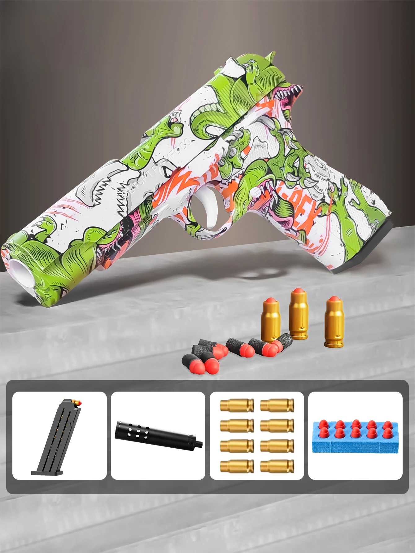 Shell Ejection Soft Bullets Toy Guns For Boys Girls Tiktok Gun Pistol Boys Birthday Gift